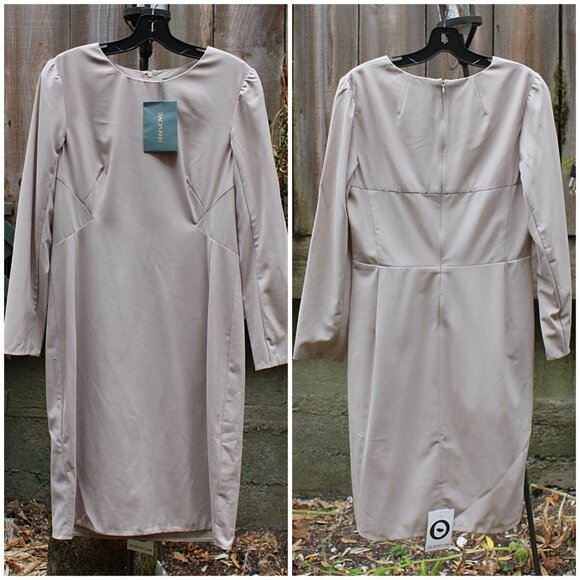 New w/Tags - Zac Posen Designer Tailored Sheath Dress in Stretch Wool - 10 - Picture 5 of 13